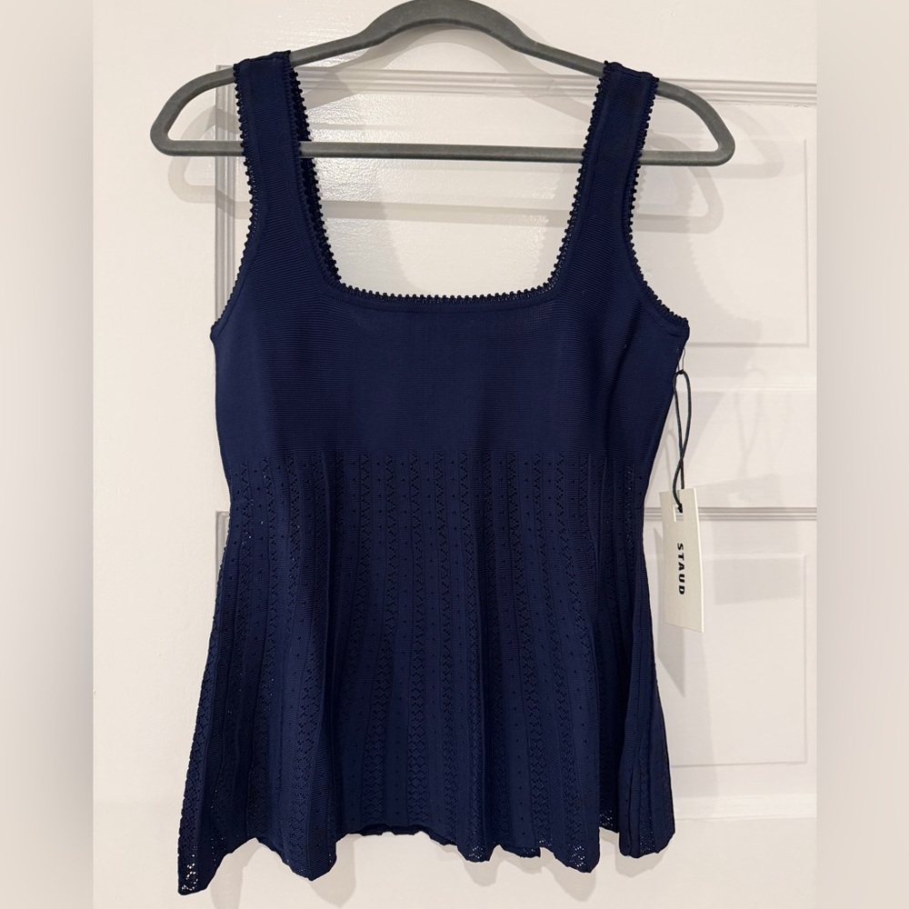 STAUD ELLEN TOP NAVY - NWT - medium